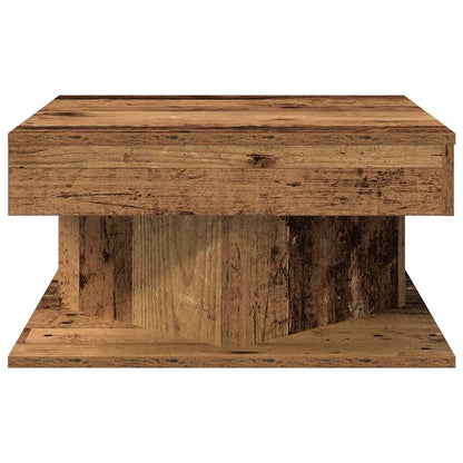 Tavolino da Salotto Legno Antico 55x55x30 cm Legno Multistrato