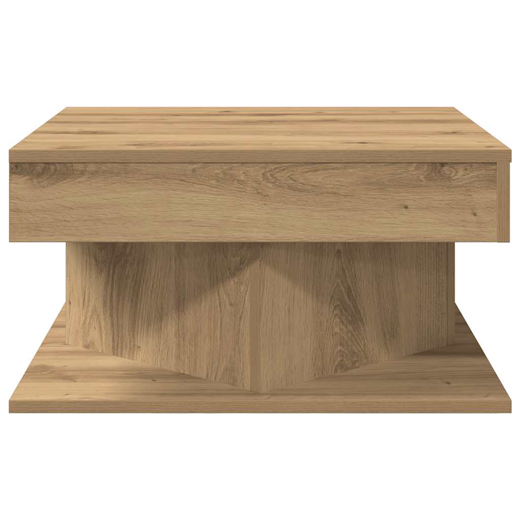 Tavolino Salotto Rovere Artigianale 55x55x30 cm in Truciolato
