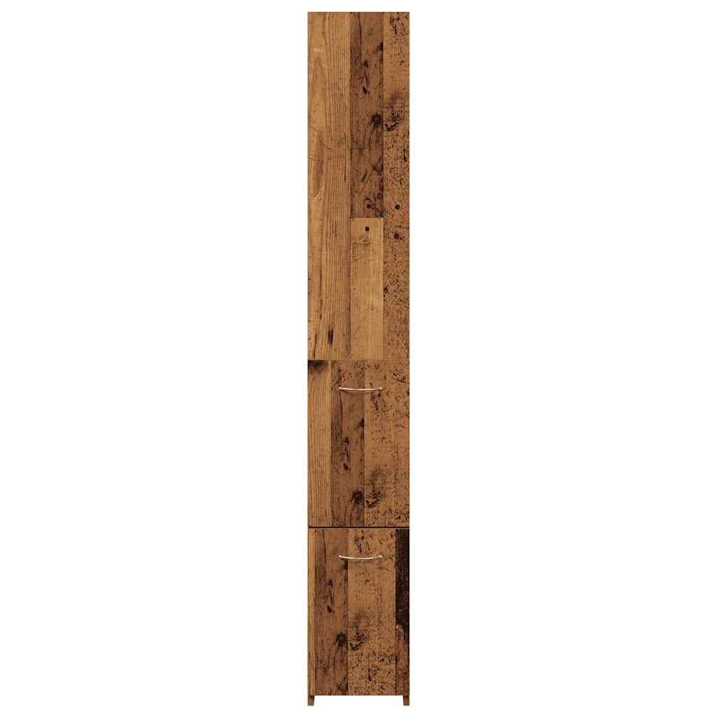 Mobile da Bagno Legno Antico 25x25x170 cm in Truciolato