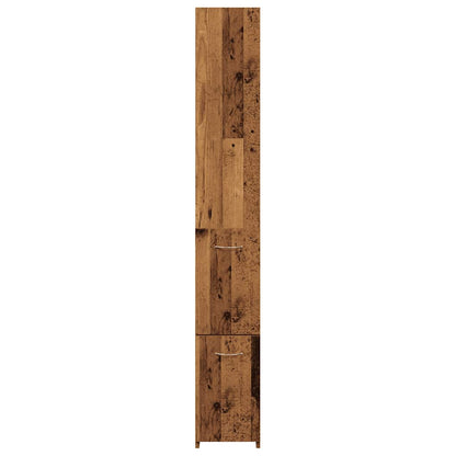 Mobile da Bagno Legno Antico 25x25x170 cm in Truciolato