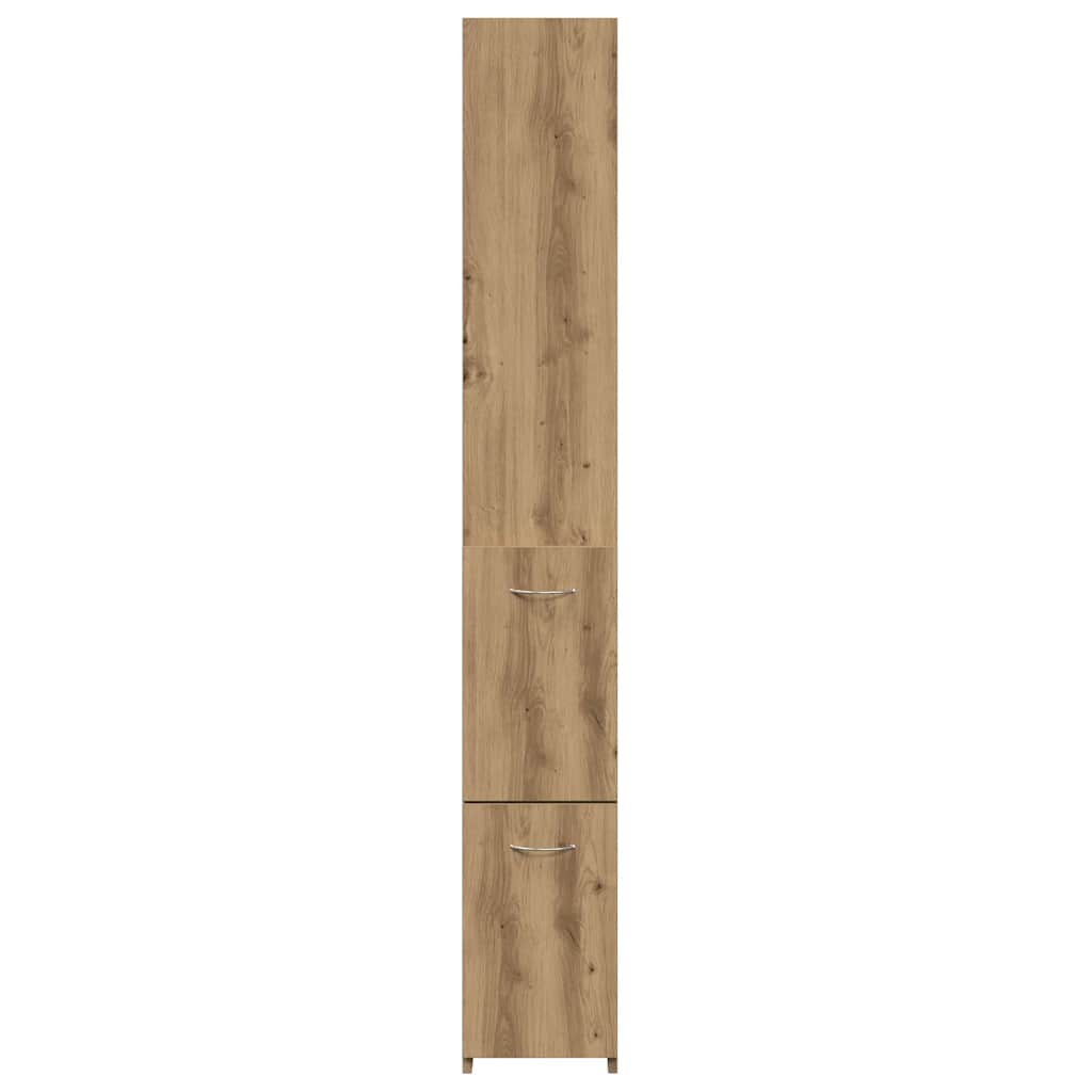 Armadietto Bagno Rovere 25x25x170 cm Legno Multistrato