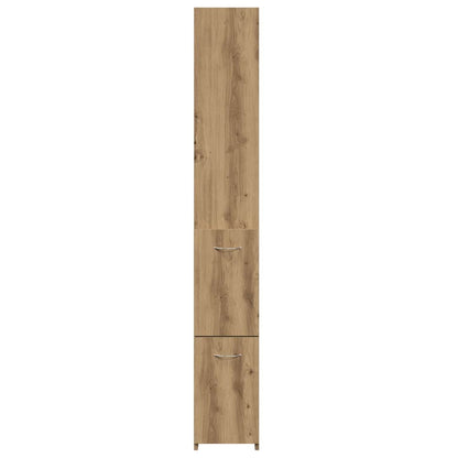 Armadietto Bagno Rovere 25x25x170 cm Legno Multistrato
