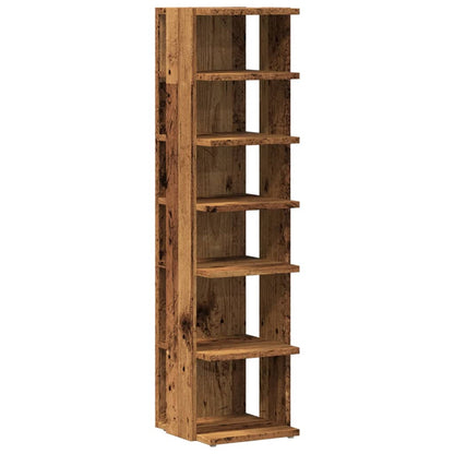 Scarpiera Legno Antico 28x27x102 cm in Legno Multistrato