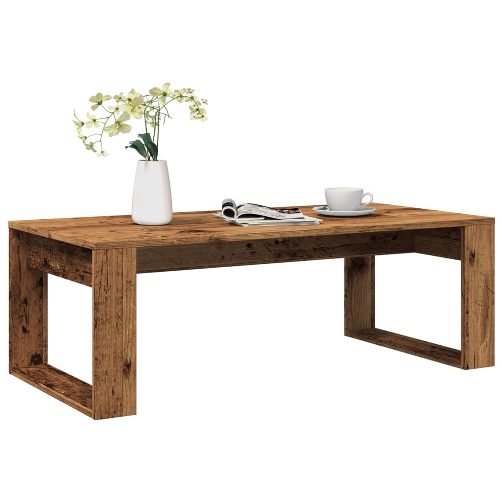 Tavolino da Salotto Legno Antico 102x50x35 cm in Truciolato