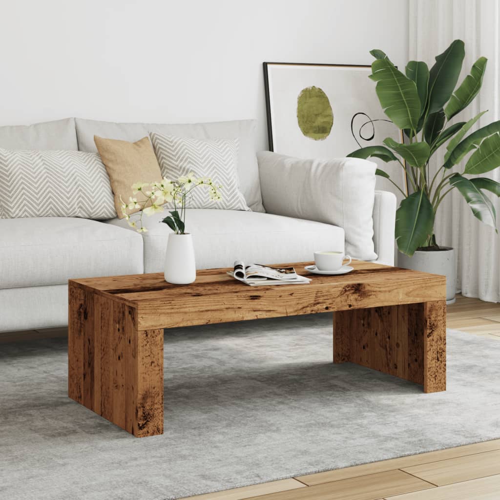 Tavolino da Salotto Legno Antico 102x50x35 cm in Truciolato