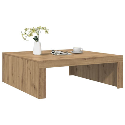 Tavolino Salotto Rovere Artigianale 100x100x35 cm in Truciolato