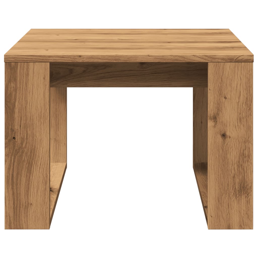 Tavolino da Salotto Rovere Artigianale 50x50x35cm in Truciolato