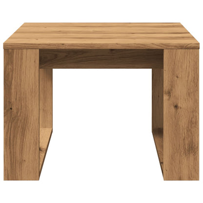 Tavolino da Salotto Rovere Artigianale 50x50x35cm in Truciolato