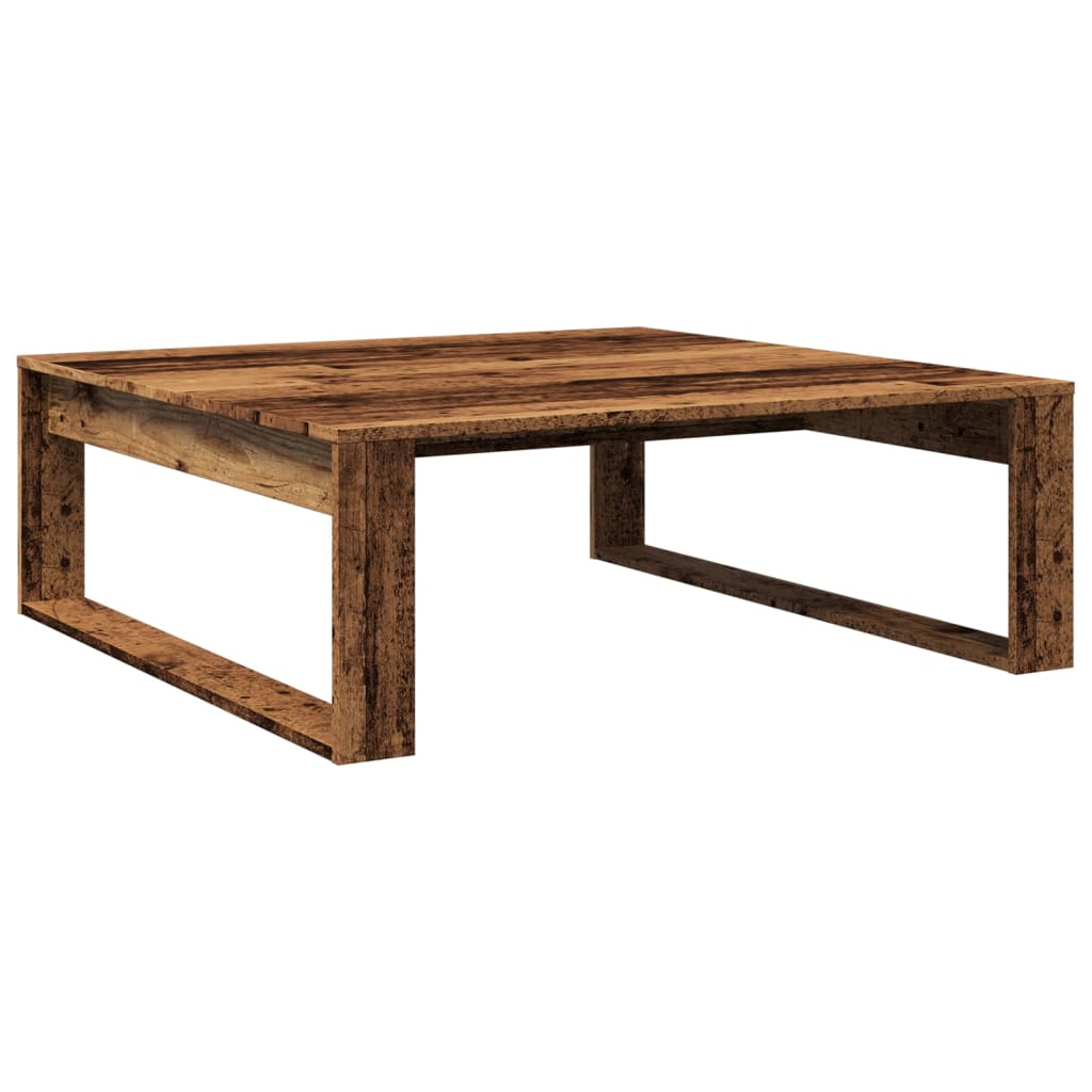 Tavolino Salotto Legno Antico 100x100x35 cm in Truciolato