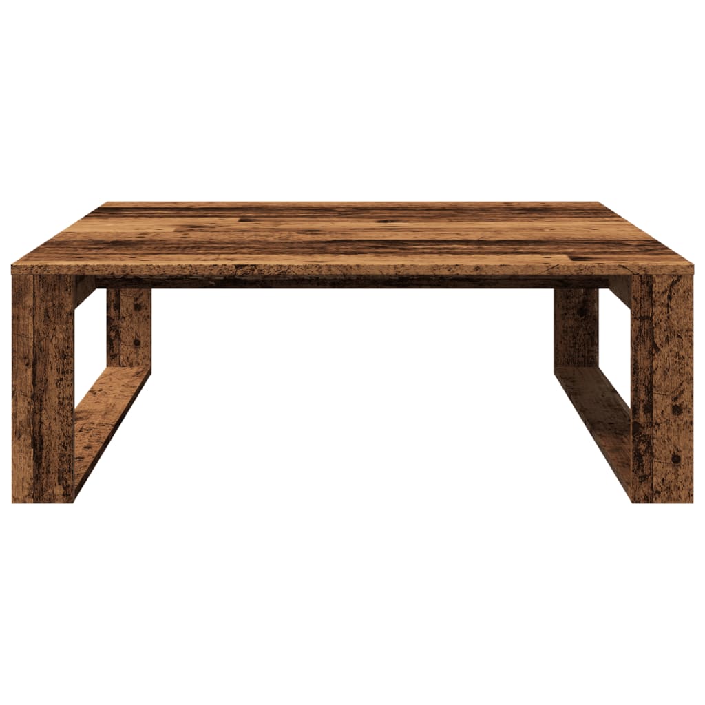 Tavolino Salotto Legno Antico 100x100x35 cm in Truciolato
