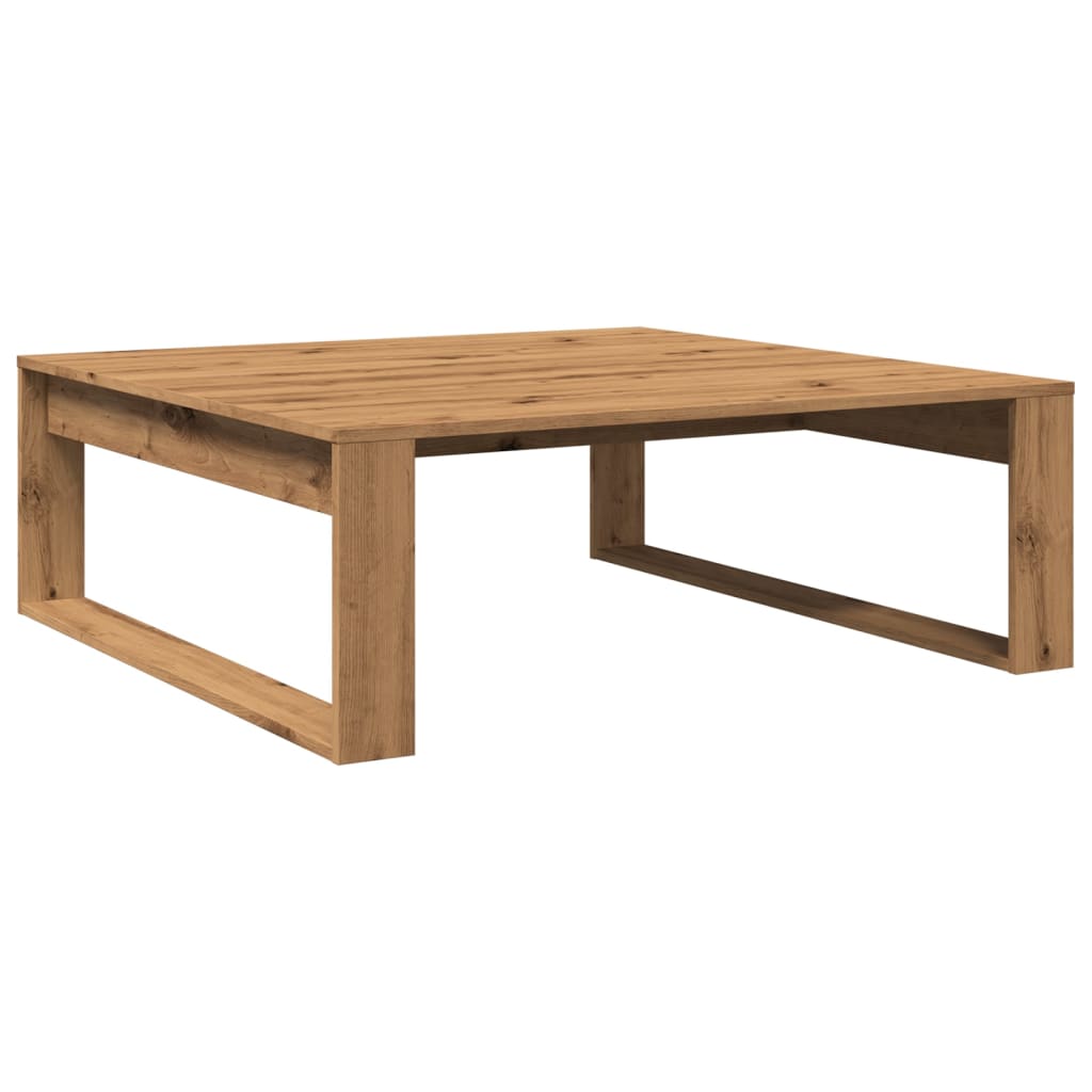 Tavolino Salotto Rovere Artigianale 100x100x35 cm in Truciolato