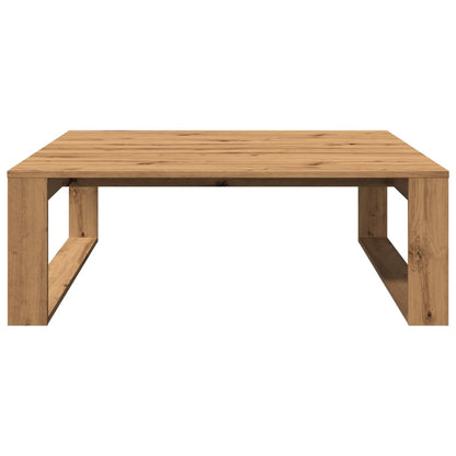 Tavolino Salotto Rovere Artigianale 100x100x35 cm in Truciolato