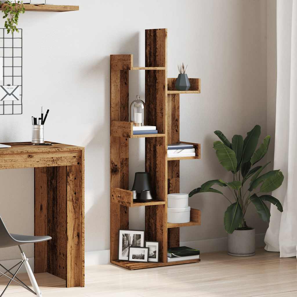 Libreria Legno Antico 48x25,5x140 cm in Legno Multistrato