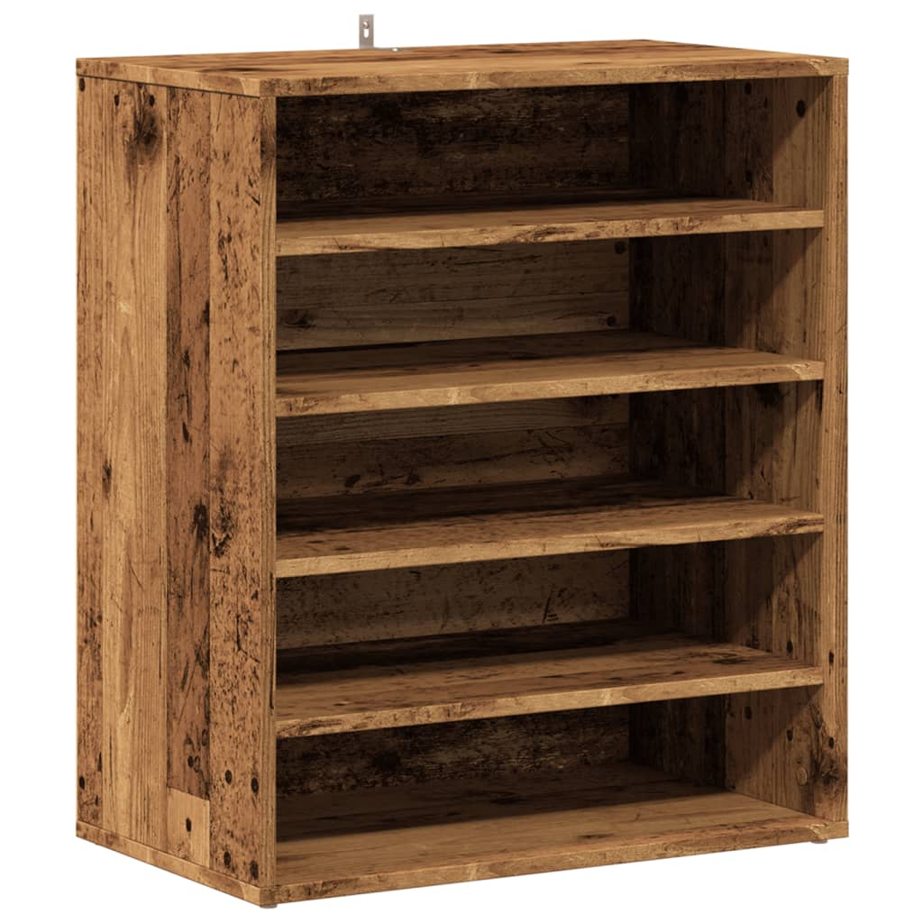 Scarpiera Legno Vecchio 60x35x70 cm in Legno Multistrato