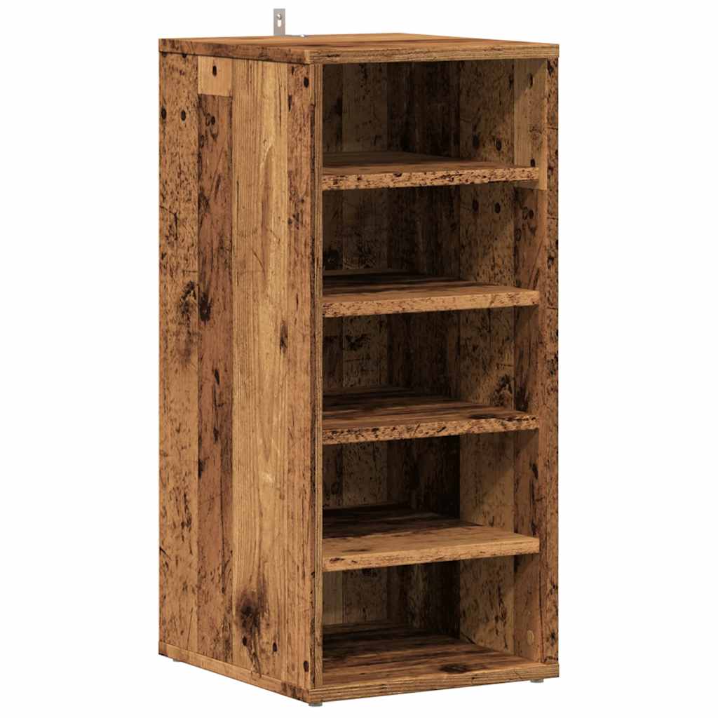 Scarpiera Legno Antico 32x35x70 cm in Legno Multistrato