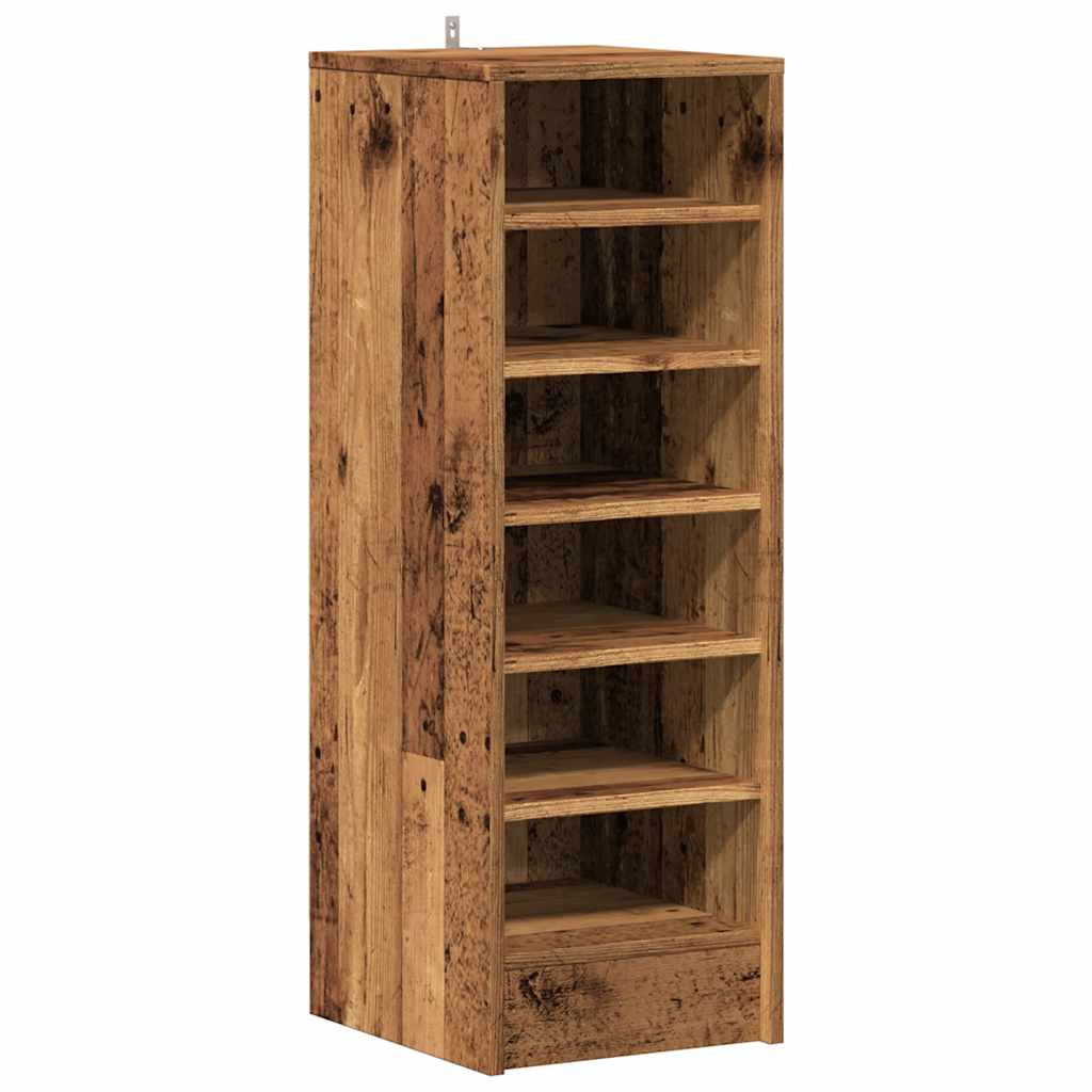 Scarpiera Legno Vecchio 32x35x92 cm in Legno Multistrato