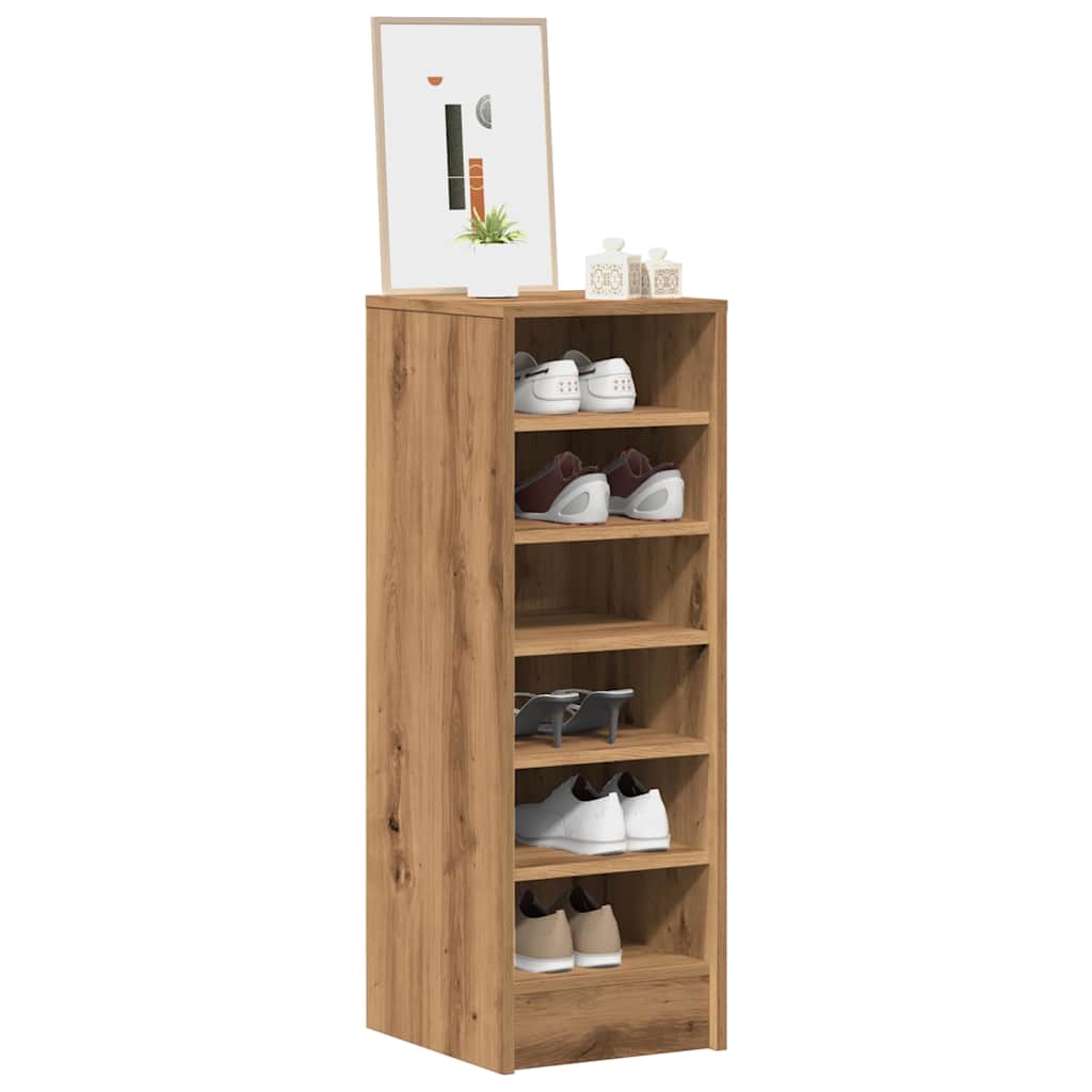 Scarpiera Rovere Artigianale 32x35x92 cm in Legno Multistrato