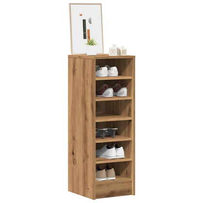 Scarpiera Rovere Artigianale 32x35x92 cm in Legno Multistrato
