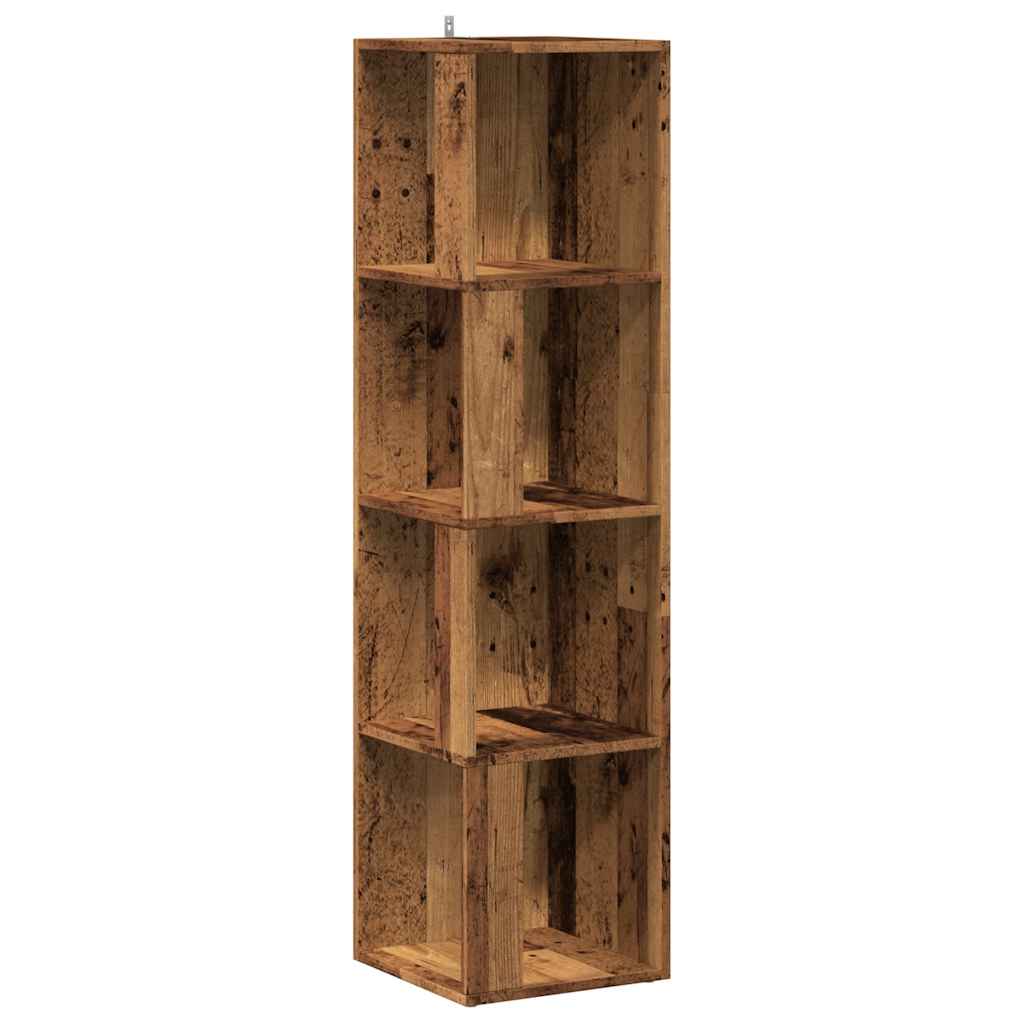 Scaffale Angolare Legno Vecchio 33x33x132 cm in Truciolato