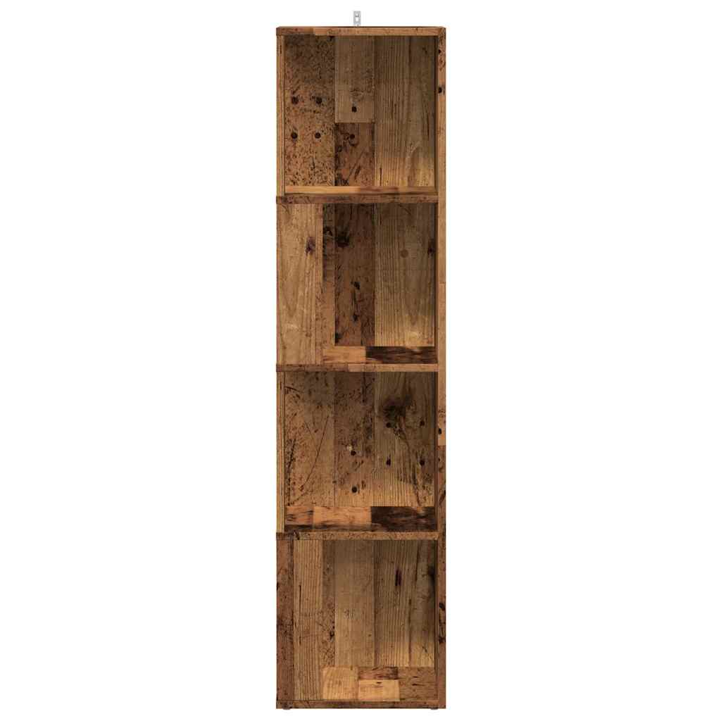 Scaffale Angolare Legno Vecchio 33x33x132 cm in Truciolato