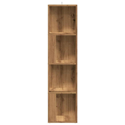 Scaffale Angolare Rovere Artigianale 33x33x132 cm in Truciolato