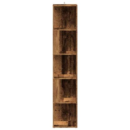 Mobile Angolare Legno Antico 33x33x165 cm in Truciolato