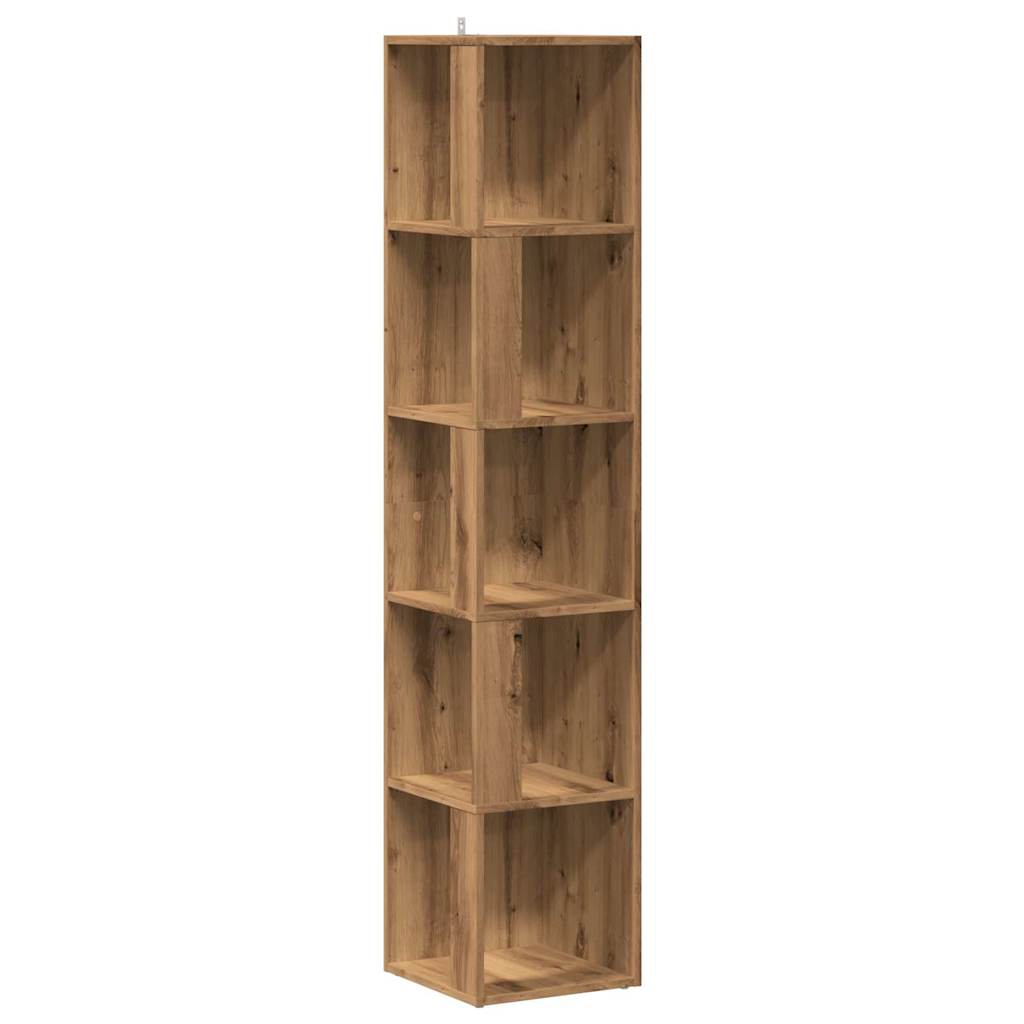Mobile Angolare Rovere Artigianale 33x33x165 cm in Truciolato