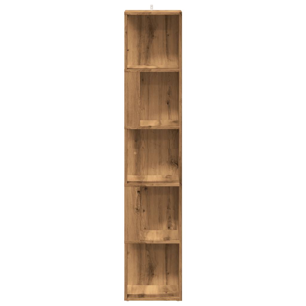 Mobile Angolare Rovere Artigianale 33x33x165 cm in Truciolato