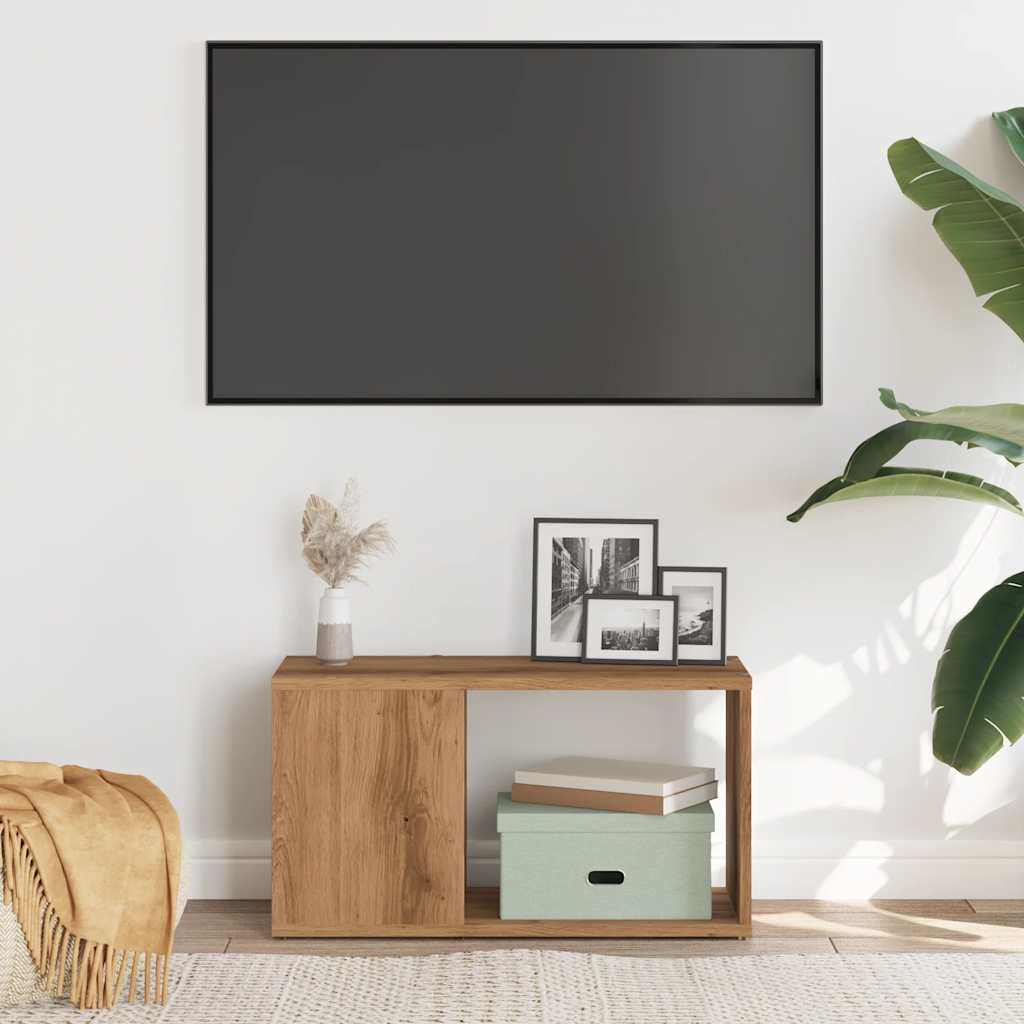 Mobile Porta TV Rovere Artigianale 60x24x32 cm in Truciolato