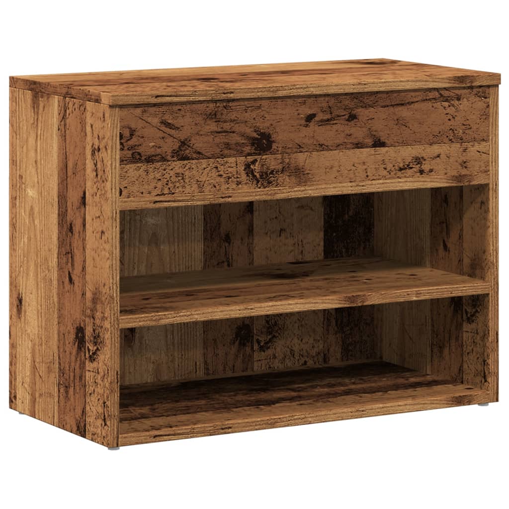 Scarpiera Legno Antico 60x30x45 cm in Legno Multistrato