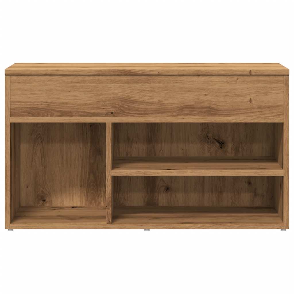Scarpiera Rovere Artigianale 80x30x45 cm in Legno Multistrato