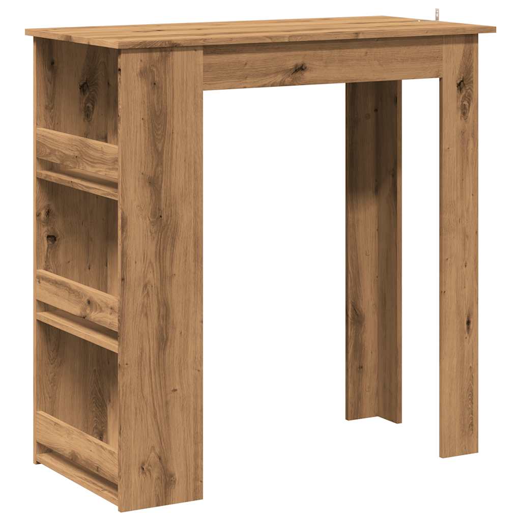 Tavolo da Bar con Ripiani Rovere 102x50x103,5 cm in Truciolato