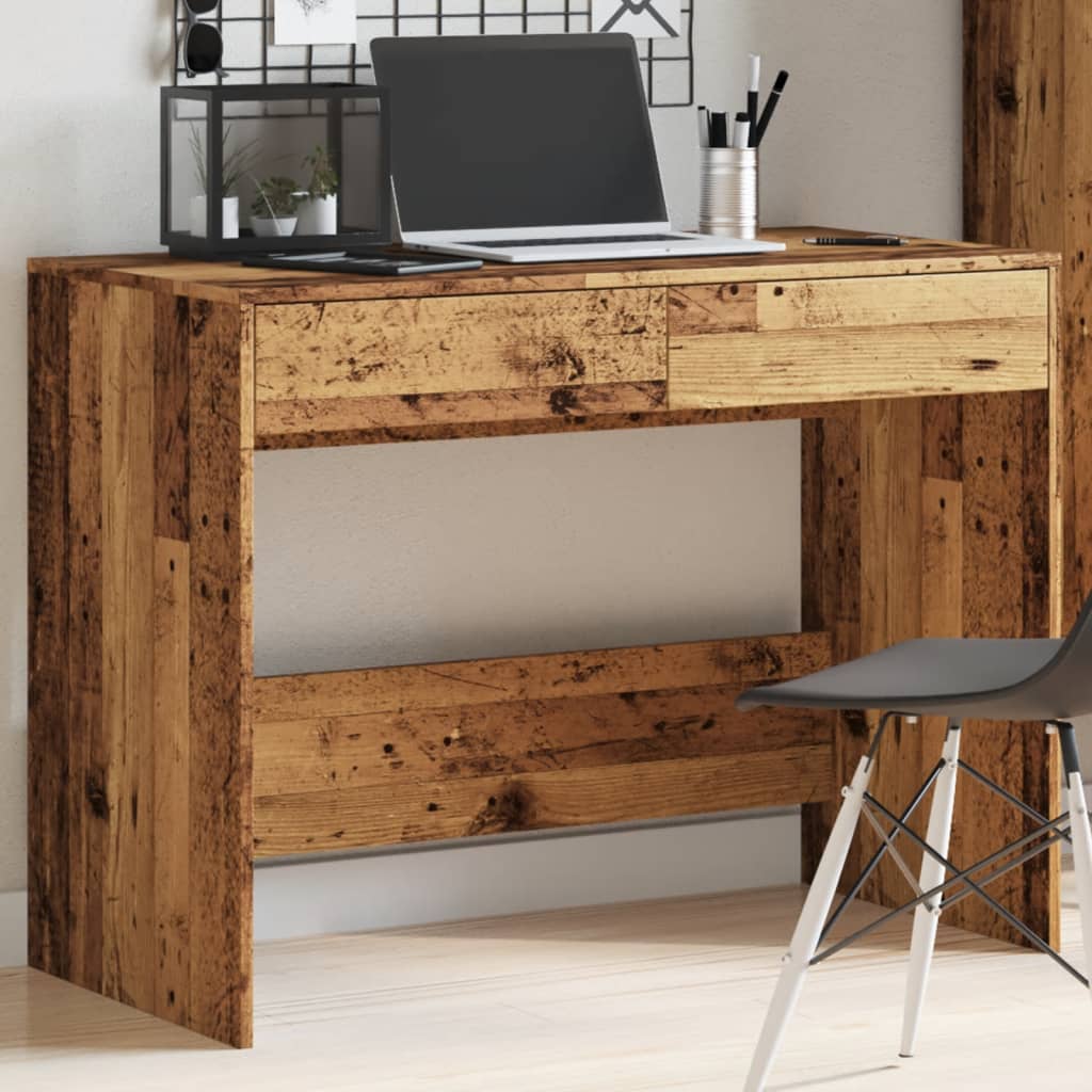 Scrivania Legno Antico 101x50x76,5 cm in Legno Multistrato