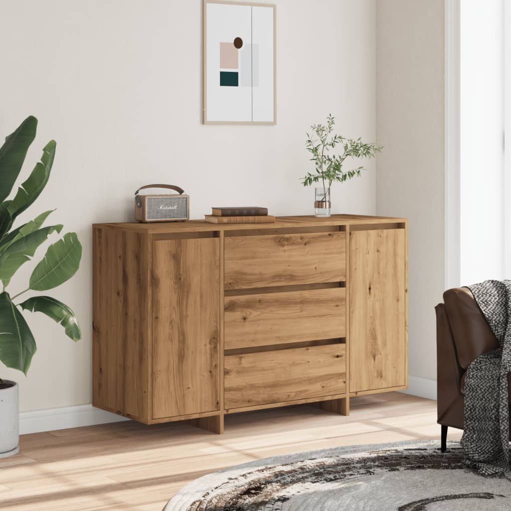 Credenza Rovere Artigianale 120x41x75 cm in Legno Multistrato