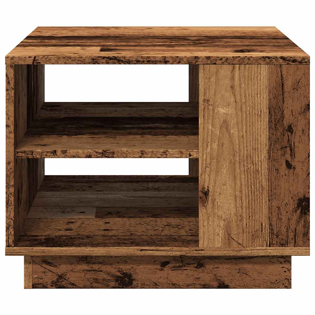 Tavolino da Salotto Legno Antico 55x55x42 cm Legno Multistrato
