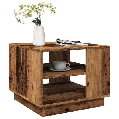Tavolino da Salotto Legno Antico 55x55x42 cm Legno Multistrato