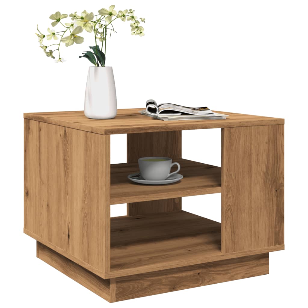 Tavolino da Salotto Artigianale 55x55x42 cm Legno Multistrato
