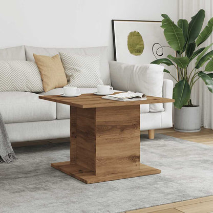 Tavolino Salotto Rovere Artigianale 55,5x55,5x40 cm Truciolato