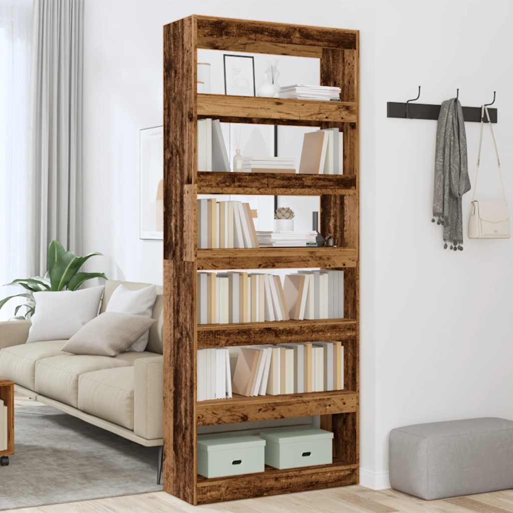 Libreria/Divisorio in Legno Vecchio 80x30x198 cm