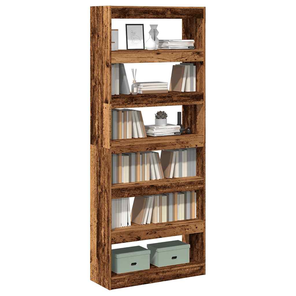 Libreria/Divisorio in Legno Vecchio 80x30x198 cm