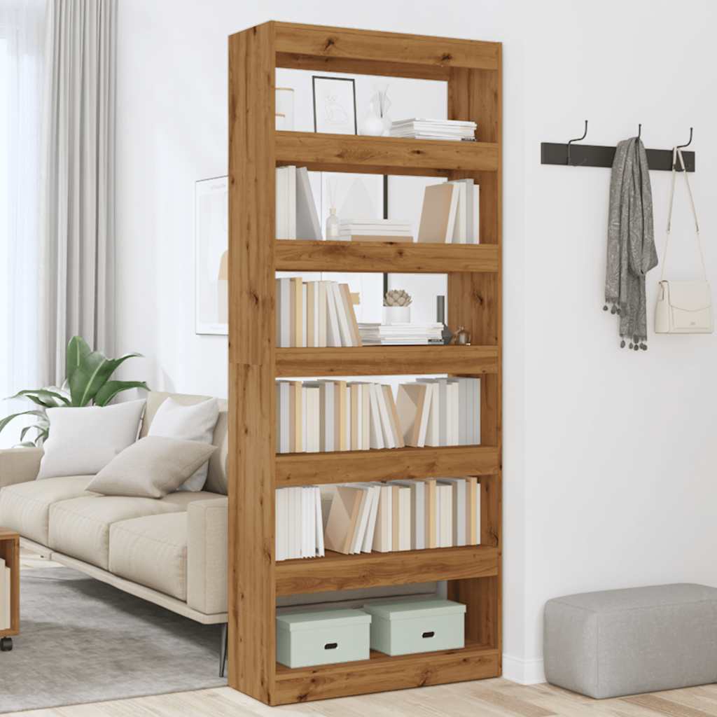 Libreria/Divisorio in Rovere Artigianale 80x30x198 cm