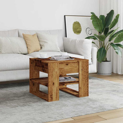 Tavolino da Salotto Legno Vecchio 55,5x55x45 cm in Truciolato
