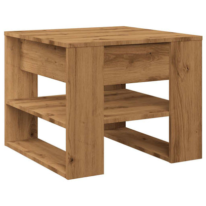 Tavolino Salotto Rovere Artigianale 55,5x55x45 cm in Truciolato