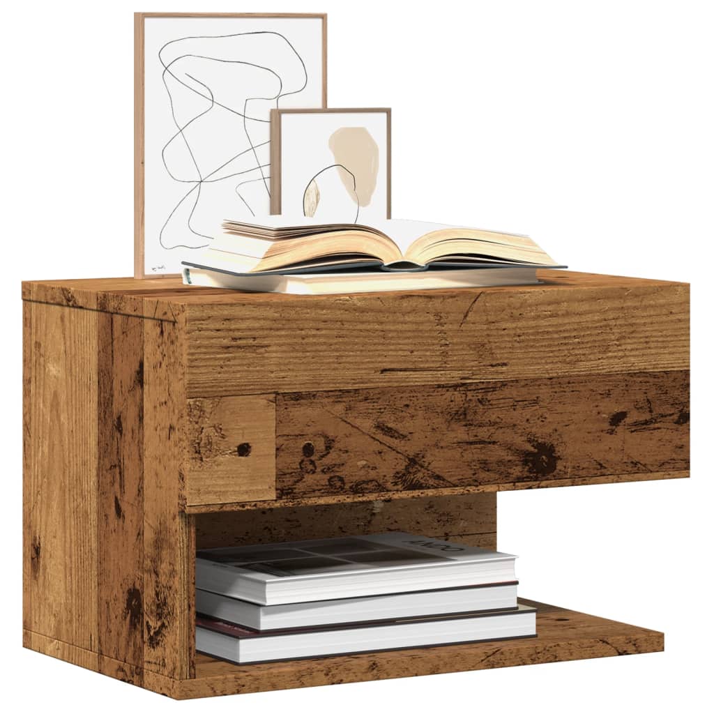 Comodino da Parete Legno Antico