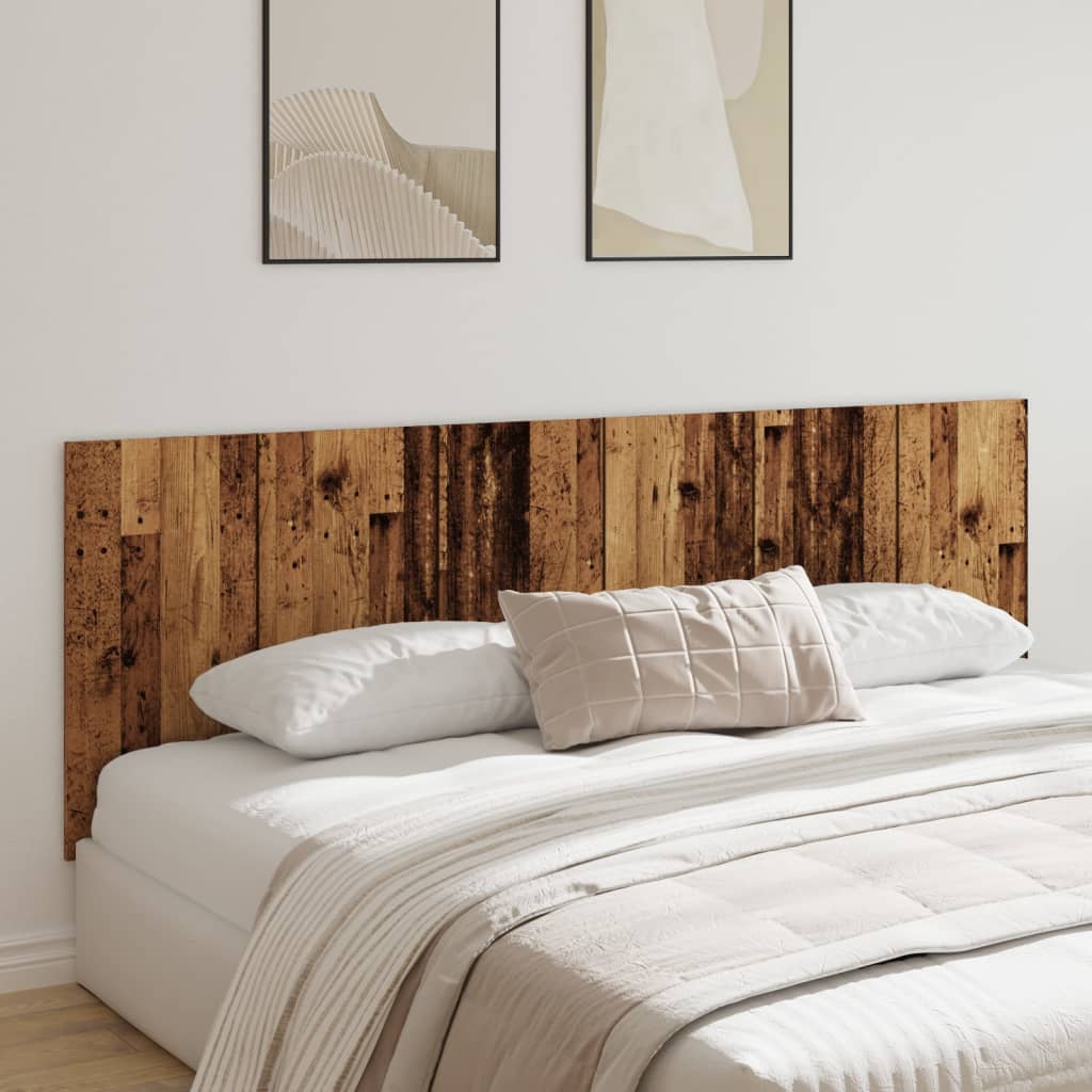 Testiera a Parete Legno Antico 240x1,5x80 cm in Truciolato