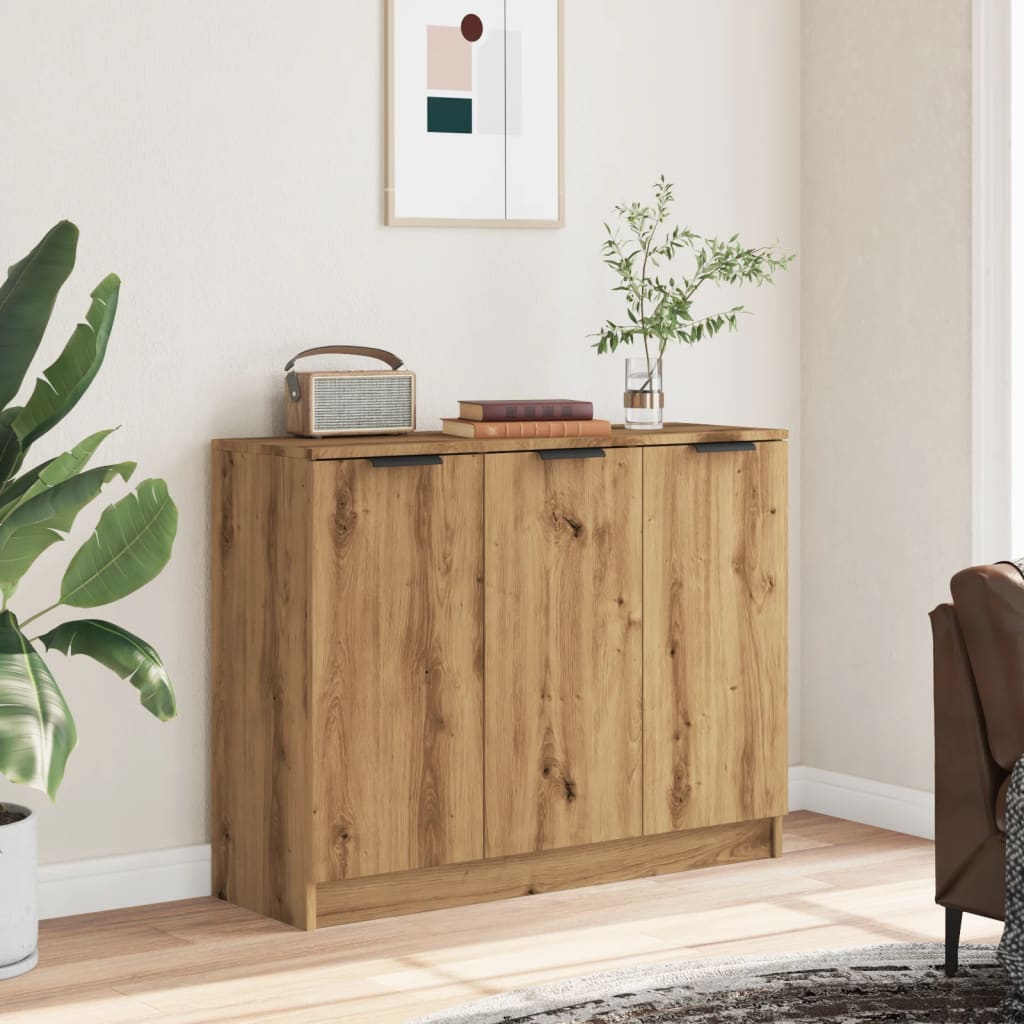 Credenza Rovere Artigianale 90,5x30x70 cm in Legno Multistrato