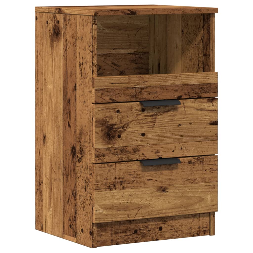 Comodini Legno Antico 2 pz 40x36x65 cm in Legno Multistrato