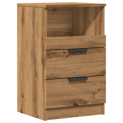 Comodino Rovere Artigianale 40x36x65 cm in Legno Multistrato