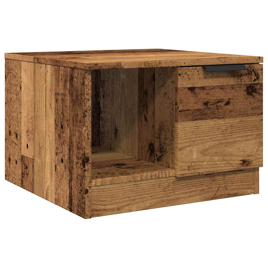 Tavolino da Salotto Legno Antico 50x50x36 cm Legno Multistrato