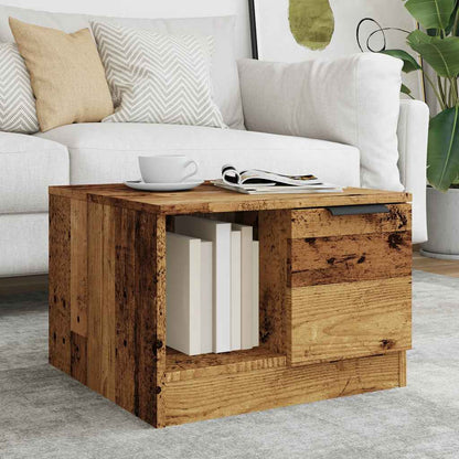 Tavolino da Salotto Legno Antico 50x50x36 cm Legno Multistrato